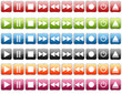 Set of colorful media icons
