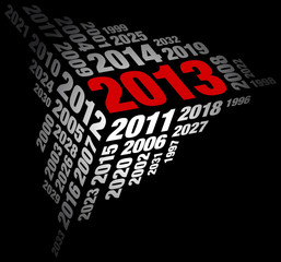 Poster - New Year 2013 Red/White/Black