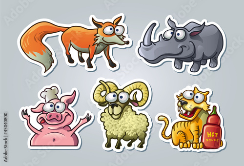 Naklejka dekoracyjna Cartoon animals