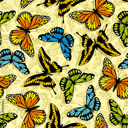 Obraz na płótnie canvas czteroczęściowy "tetraptyk" Motyl tapeta