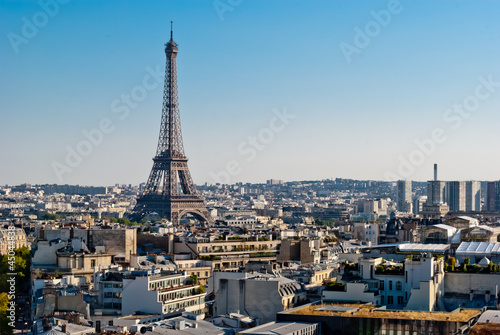 Tapeta ścienna Paryż, tour Eiffel widok z łuku triumfalnego