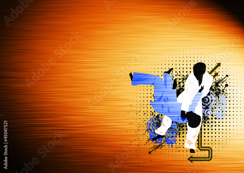 Board z aluminiowym obramowaniem Tło judo