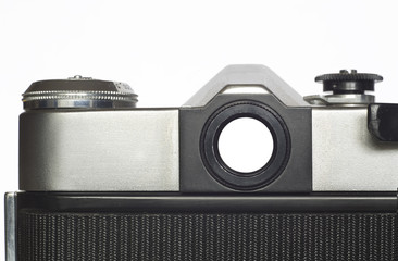 Poster - Viewfinder of a vintage analog SLR camera, isolated, free copy s