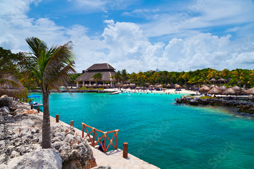 Naklejka samoprzylepna Plaża xcaret na Riwierze Majów