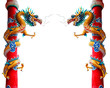 The Chinese style dragon statue