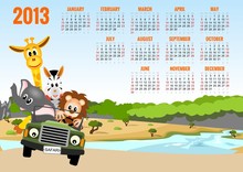 Calendar 2013 With Animals