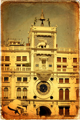 Wall Mural - Venice, Clock tower in St Mark`s square