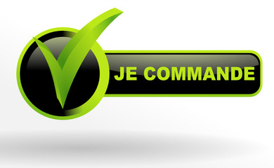 Poster - je commande sur bouton validé vert et noir