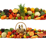 Fototapeta Kuchnia - Warzywa z owocami