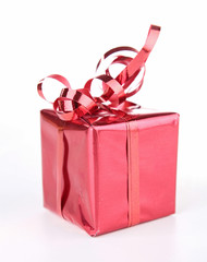 isolated red gift box