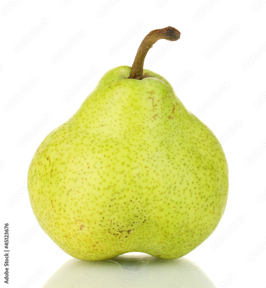 Ripe pear isolated on white