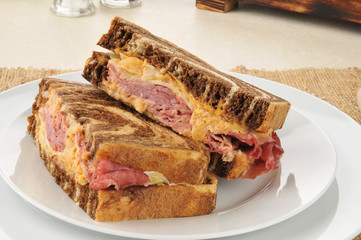 Poster - Reuben sandwich on marbled rye bread