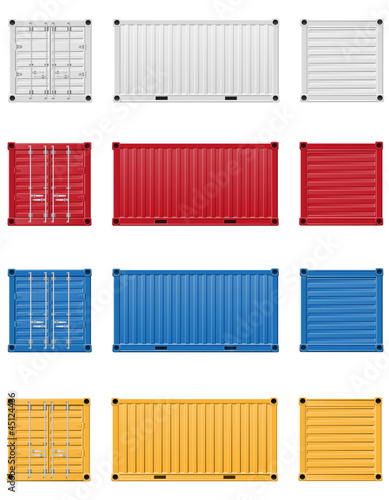 Fotografía  cargo container vector illustration