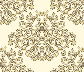 vintage seamless pattern on light background