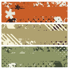 Wall Mural - set of abstract grunge banners, vector illustration