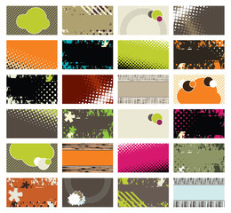 Wall Mural - set of colorful business cards, vector illustration