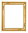 © Zakharov Evgeniy - Gold vintage frame isolated on white background