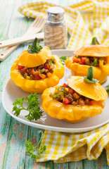 Sticker - stuffed pattypan squash