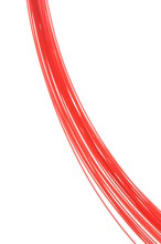Red Wire Isolated On White Background