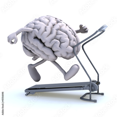 Naklejka na meble human brain on a running machine