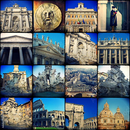 Naklejka samoprzylepna Kolaż - roma