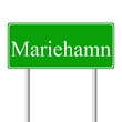 Mariehamn green road sign