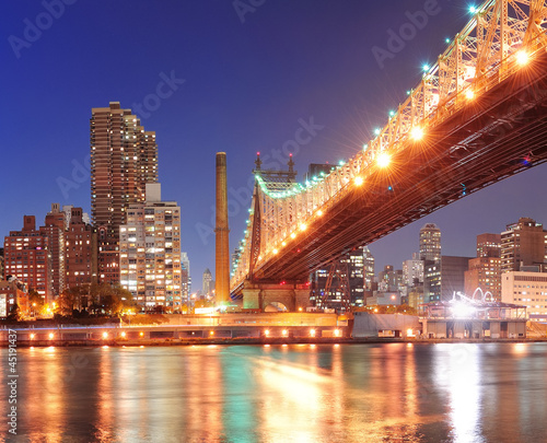 Plakat na papierze fotorealistycznym Most queensboro i manhattan