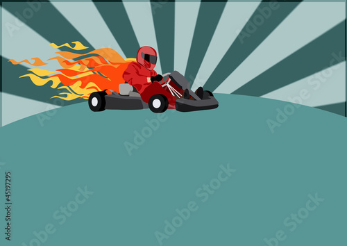 Board z aluminiowym obramowaniem Tło gocart