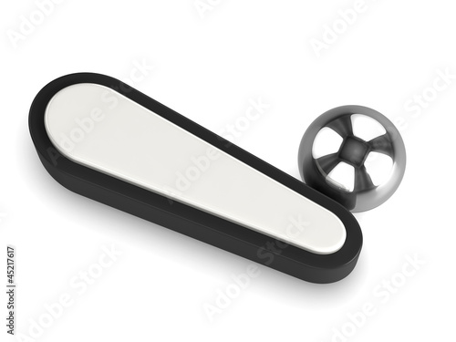 3d Pinball flipper with stainless steel ball