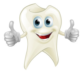 Smiling tooth mascot