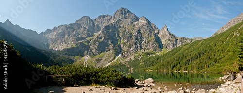 Board z aluminiowym obramowaniem Morskie oko - panorama