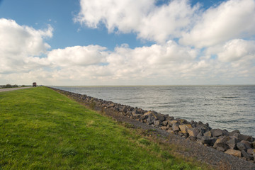 Dike along a lake