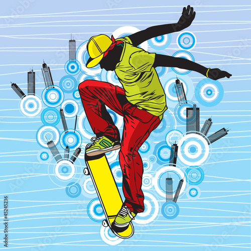 Nowoczesny obraz na płótnie Skateboarding