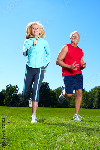 Board z aluminiowym obramowaniem Szczęśliwa para joggingu.