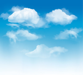 Aufkleber - Sky background with clouds. Vector.
