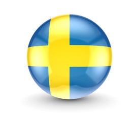 Canvas Print - Swedish flag icon.