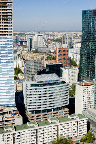 Naklejka samoprzylepna Warszawa centrum