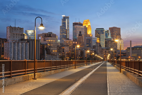 Naklejka - mata magnetyczna na lodówkę Minneapolis.