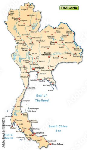 thailand städte karte Karte Von Thailand Mit Stadten Buy This Stock Illustration And Explore Similar Illustrations At Adobe Stock Adobe Stock thailand städte karte