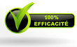 100 pour 100 efficacité sur bouton validé vert et noir