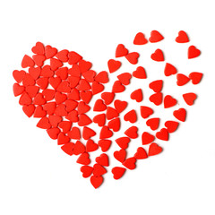  red heart on white background