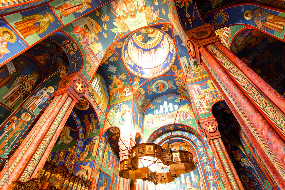 Obraz na płótnie Orthodox Church - interior w salonie