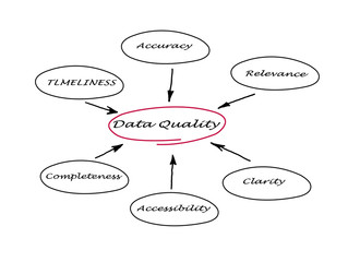 Canvas Print - Diagram of data quality