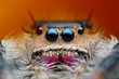 Extreme detailed view of phiddipus regius jumping spider