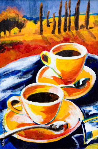 Plakat na zamówienie Two cups of coffee