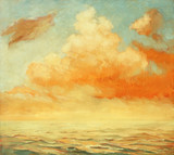 sea landscape, illustration, painting by oil on a canvas