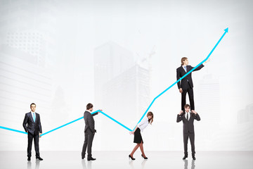 Wall Mural - Business Growth And Success Graph