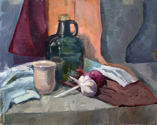 Naklejka - mata magnetyczna na lodówkę domestic still life