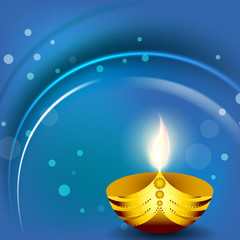 Sticker - Greeting card for Diwali celebration in India. EPS 10