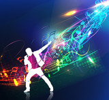 Abstract music dance background. vector illustration.